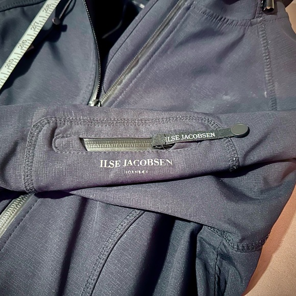 Ilse Jacobsen Hornbaek Hooded Raincoat (Navy) Sz 34. Sz 4 US. - Picture 4 of 8